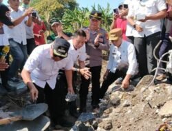 Bupati Daeng Manye Letakkan Batu Pertama Irigasi Tersier, 470 Hektare Sawah di Takalar Ditarget Terairi