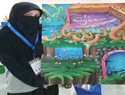 Dari Takalar ke Pentas Nasional, Nur Bintang Qurahmi Konsisten Ukir Prestasi Kaligrafi Kontemporer