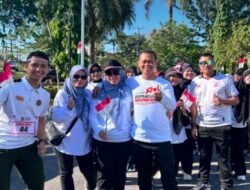 Semarak HUT RI Ke-81: Petugas, DWP hingga Peserta Magang Lapas Takalar Kompak Ikuti Jalan Santai Pemkab
