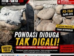 P3-TGAI Desa Sengka Disorot, pondasi Di Duga Tidak Digali.