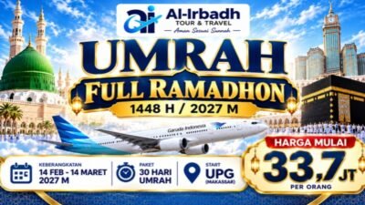 30 Hari di Tanah Suci, Paket Umrah Full Ramadan 2027 Al-Irbadh Mulai Rp33,7 Juta
