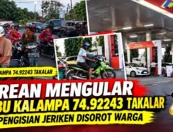 Antrean Mengular di SPBU Kalampa 74.92243 Takalar, Pengisian Jeriken Disorot Warga