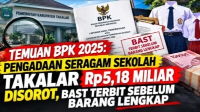 Temuan BPK 2025: Pengadaan Seragam Sekolah Takalar Rp5,18 Miliar Disorot, BAST Terbit Sebelum Barang Lengkap