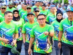 Puluhan Ribu Warga Padati Jalan Sehat Anti Mager HUT ke-357 Sulsel, Wabup Takalar bersama OPD Ikut Berpartisipasi